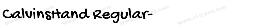 CalvinsHand Regular字体转换